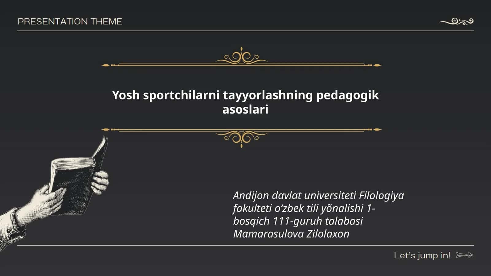 Yosh sportchilarni tayyorlashning pedagogik asoslari