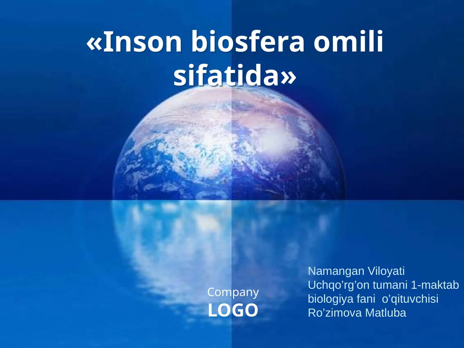 Inson biosfera omili sifatida