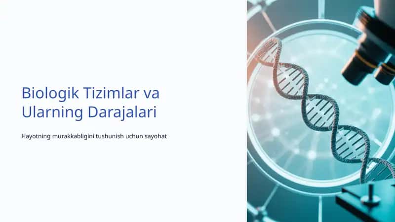Hayotning Tashkiliy Darajalari