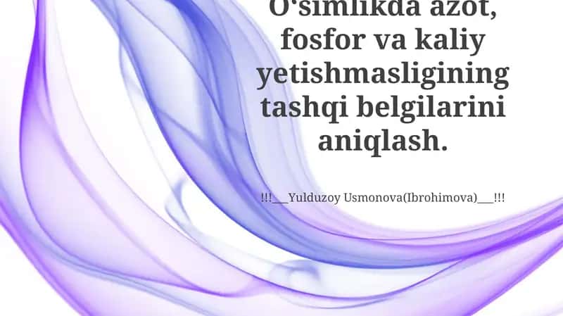 Azot, fosfor va kaliy nutqida