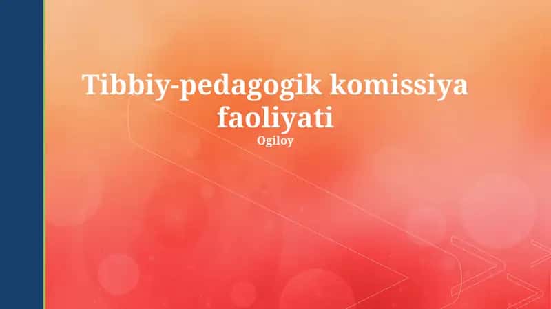 Tibbiy-pedagogik komissiya faoliyati