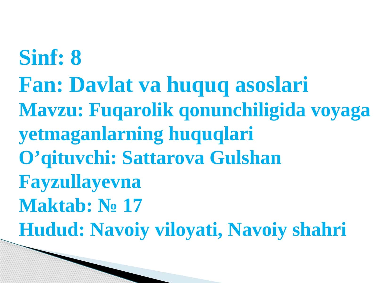 Fuqarolik qonunchiligida davo yoshga yetmaganlarning huquqlari