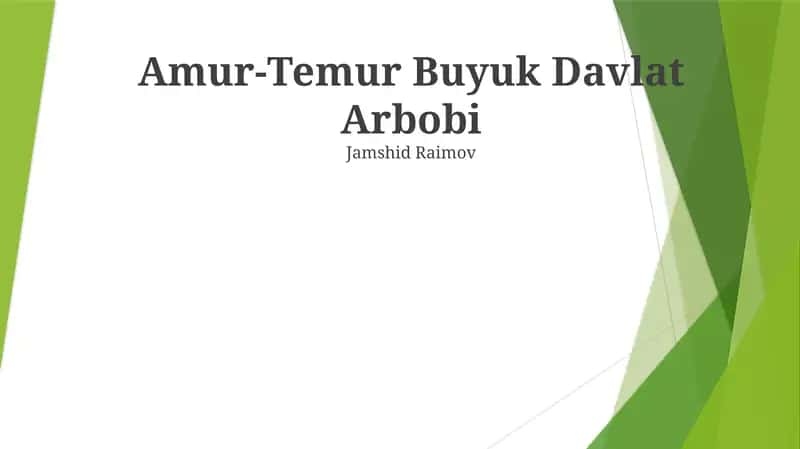 Amur-Temur Buyuk Davlat Arbobi