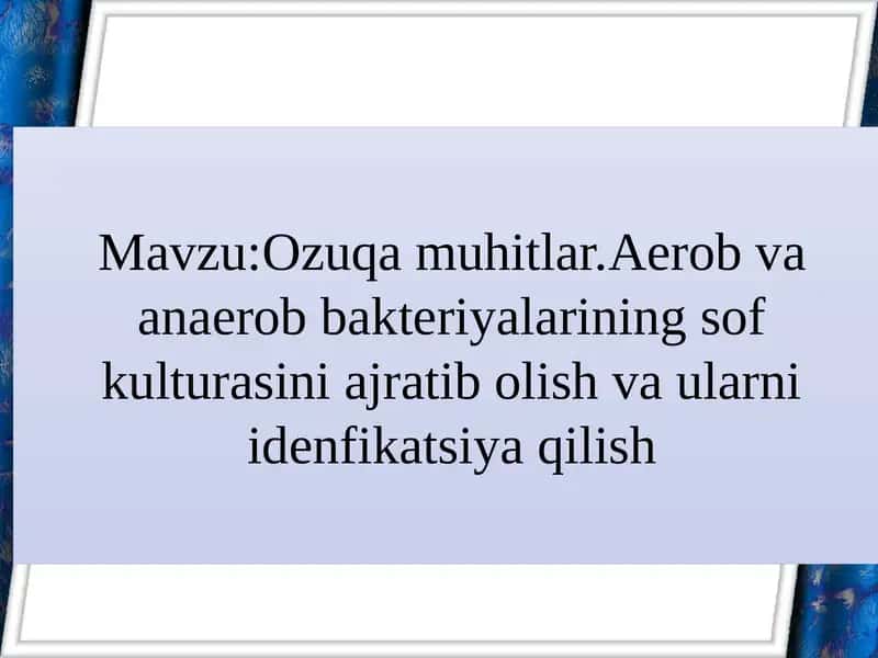 Ozuqa muhitlar