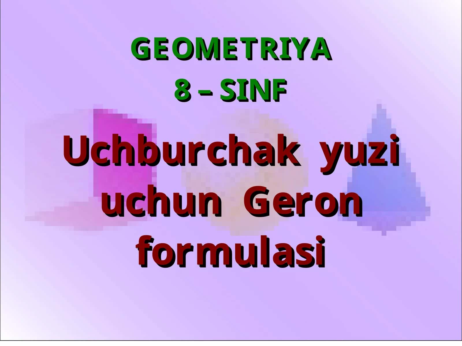Geron formulasi