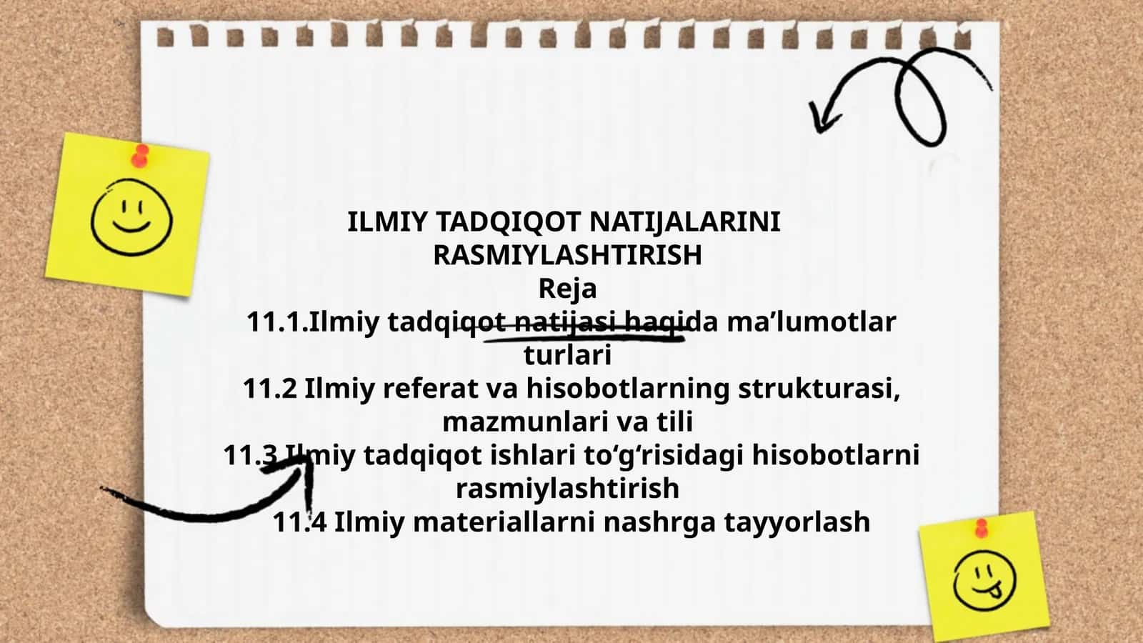 ILMIY TADQIQOT NATIJALARINI RASMIYLASHTIRISH
