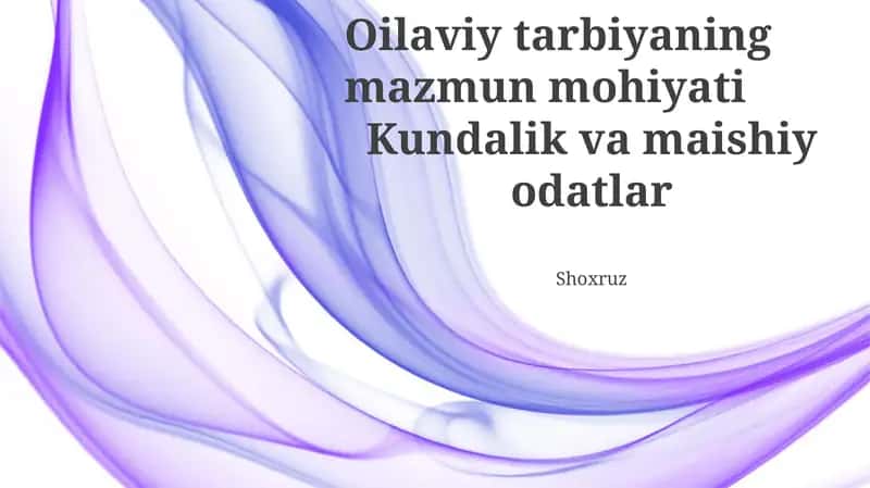 Muvaffaqiyatli Oila Modeli