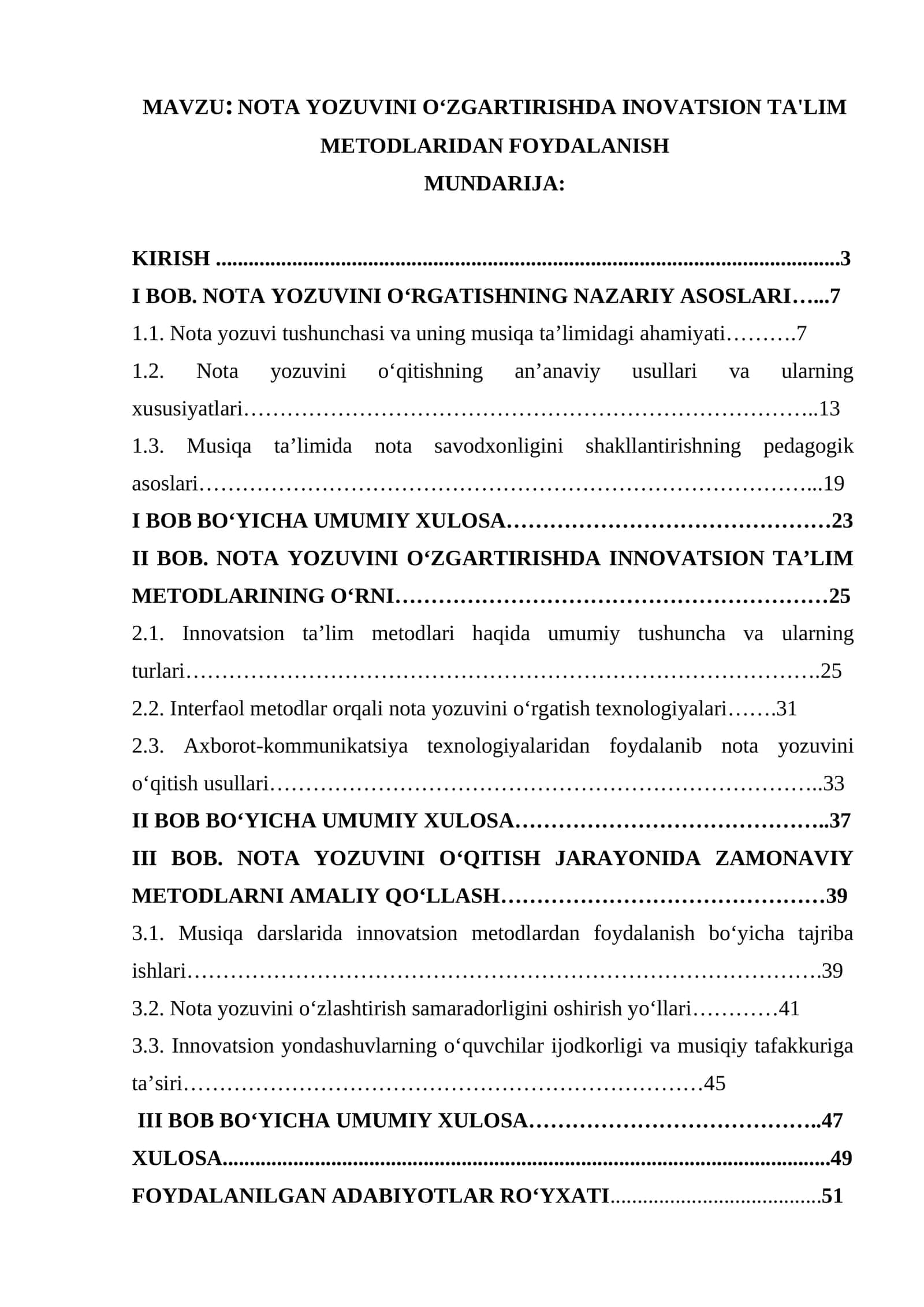 NOTA YOZUVINI O‘ZGARTIRISHDA INOVATSION TA'LIM METODLARIDAN FOYDALANISH
