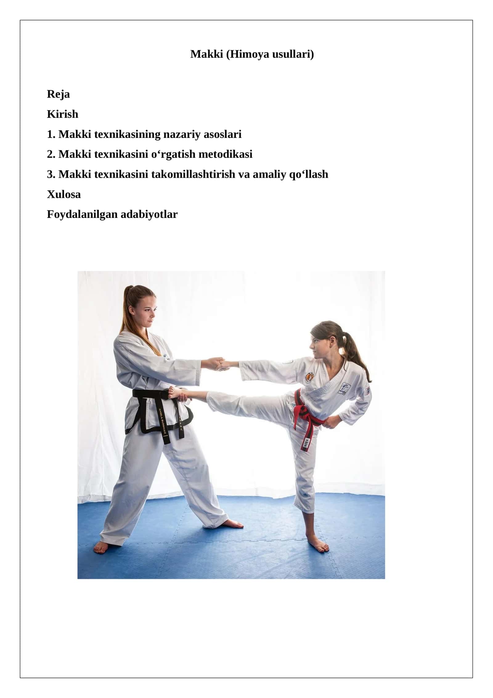 Makki (Himoya usullari) taekvondo