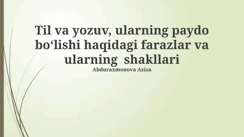 Chizish va yozishning turli shakllari