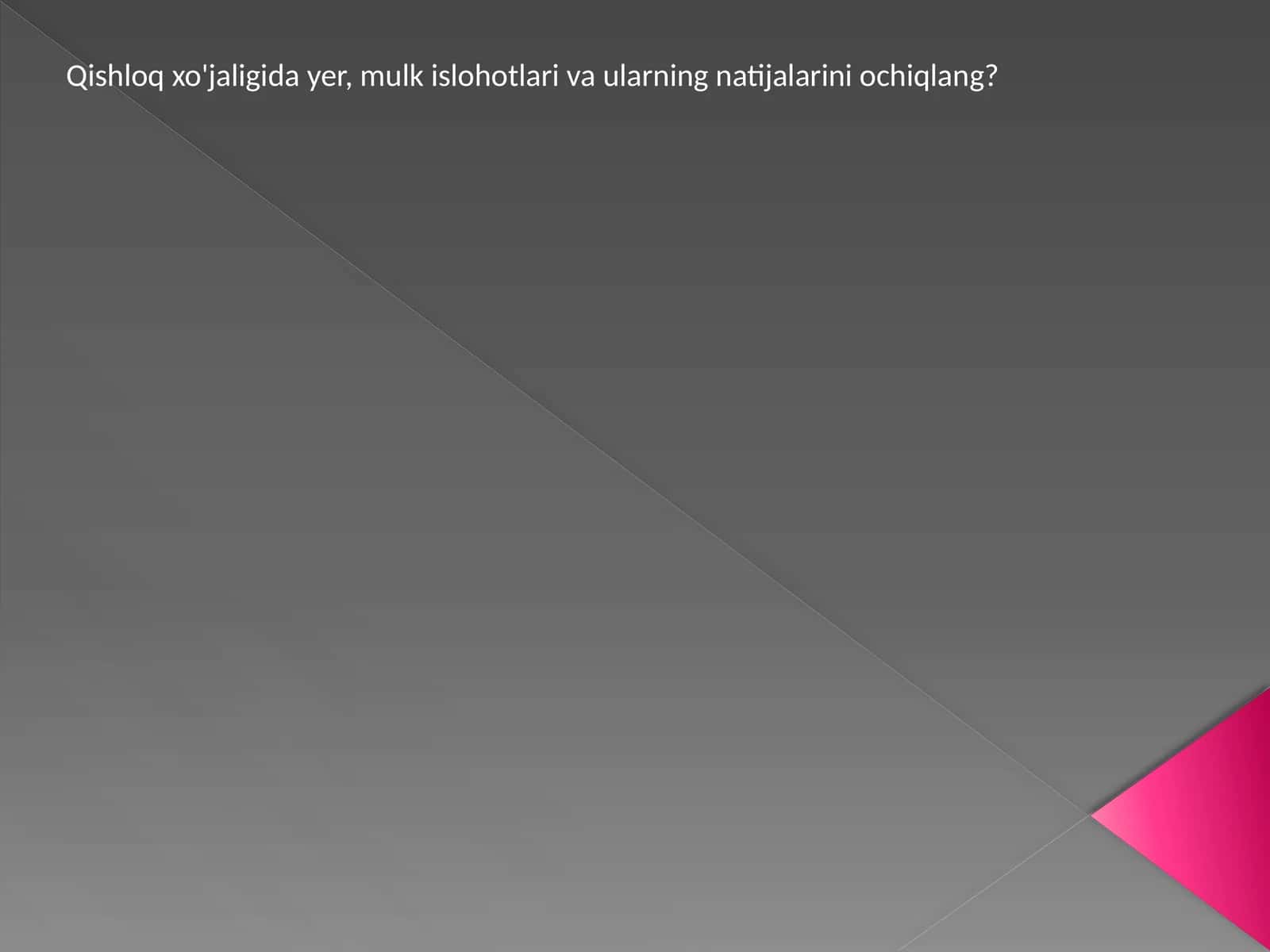 Bozor iqtisodiyoti sharoitida qishloq xo‘jaligida davlat rahbarligi va amalga oshirilayotgan agrar-iqtisodiy islohotlar