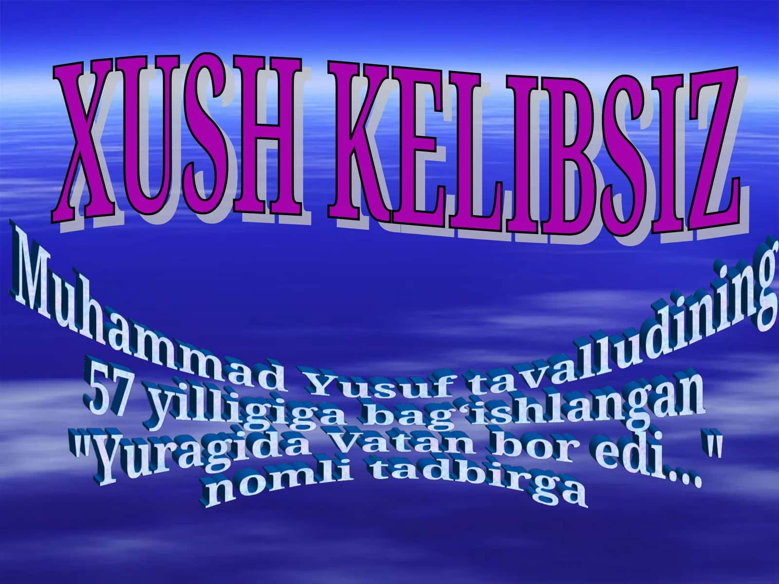 "Yuragida Vatan bor edi..." nomli tadbir
