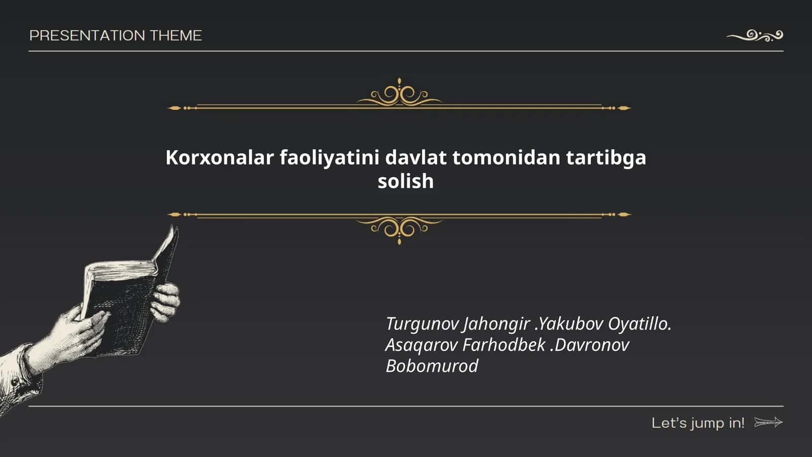 Korxonalar faoliyatini davlat tomonidan tartibga solish