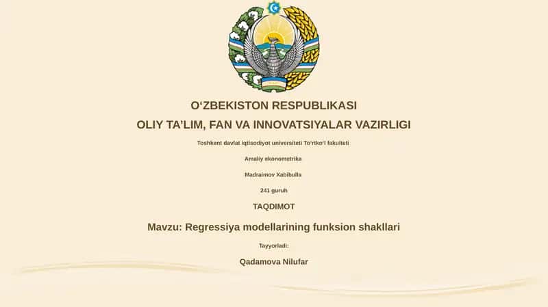 Amaliy ekonometrika