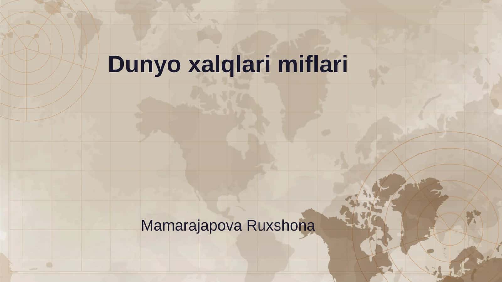 Dunyo xalqlari miflari