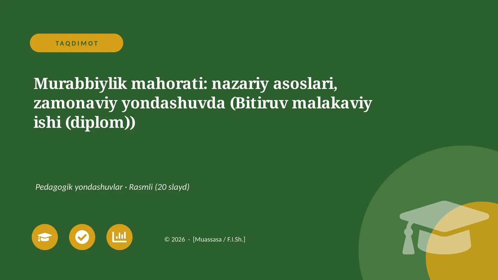 Murabbiylik mahorati: nazariy asoslari, zamonaviy yondashuvda (Bitiruv malakaviy ishi (diplom))
