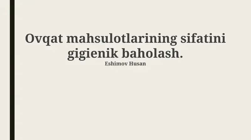 Eshimov Husan