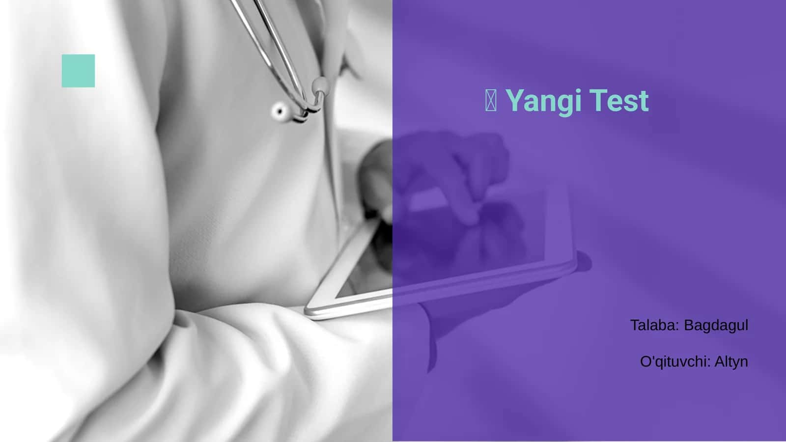 π Yangi Test