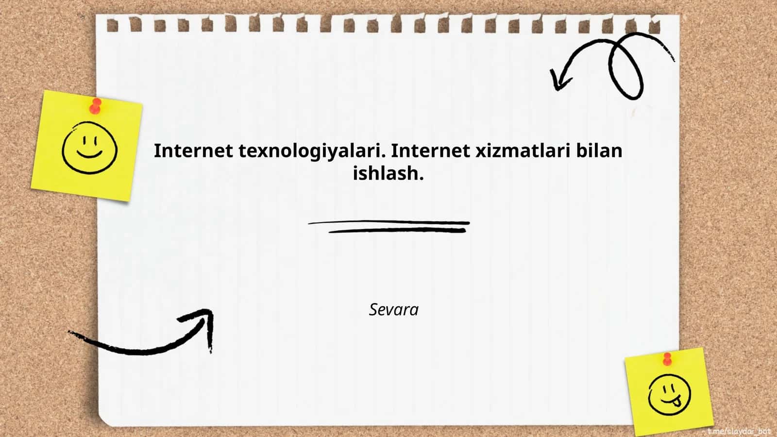 Internet texnologiyalari. Internet xizmatlari bilan ishlash
