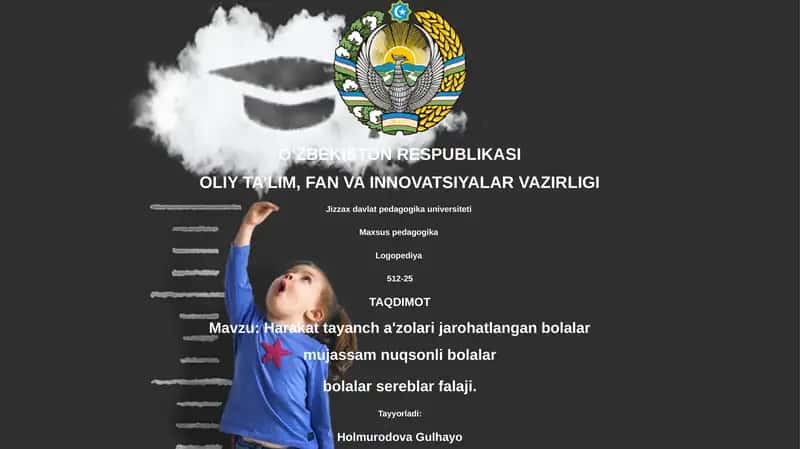 Harakat tayanch a'zolari jarohatlangan bolalar