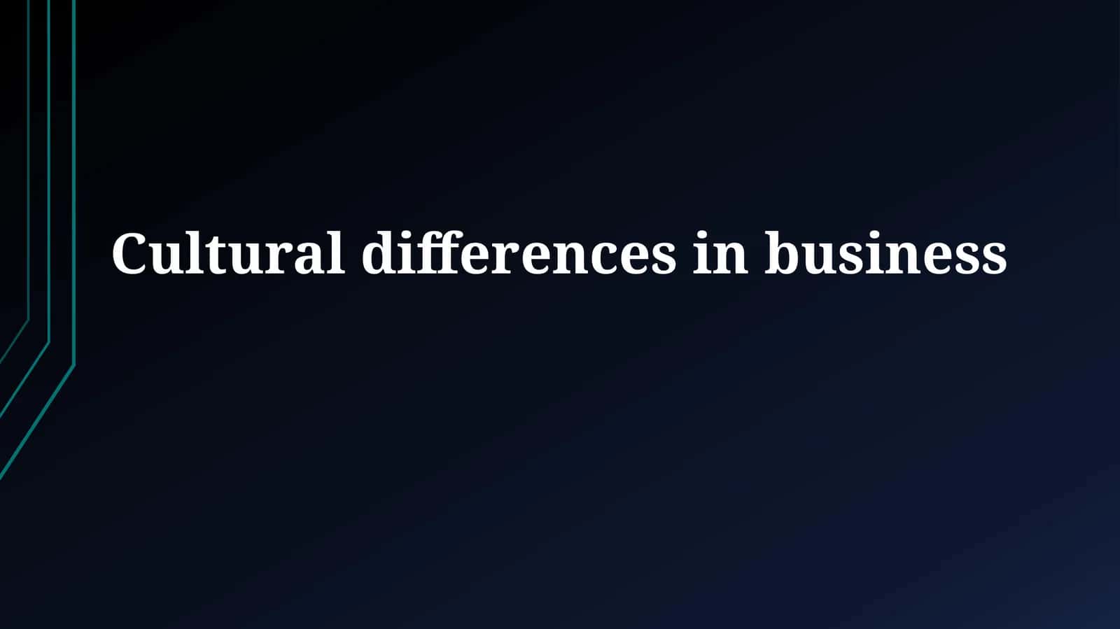 Navigating Cultural Nuances in Global Business
