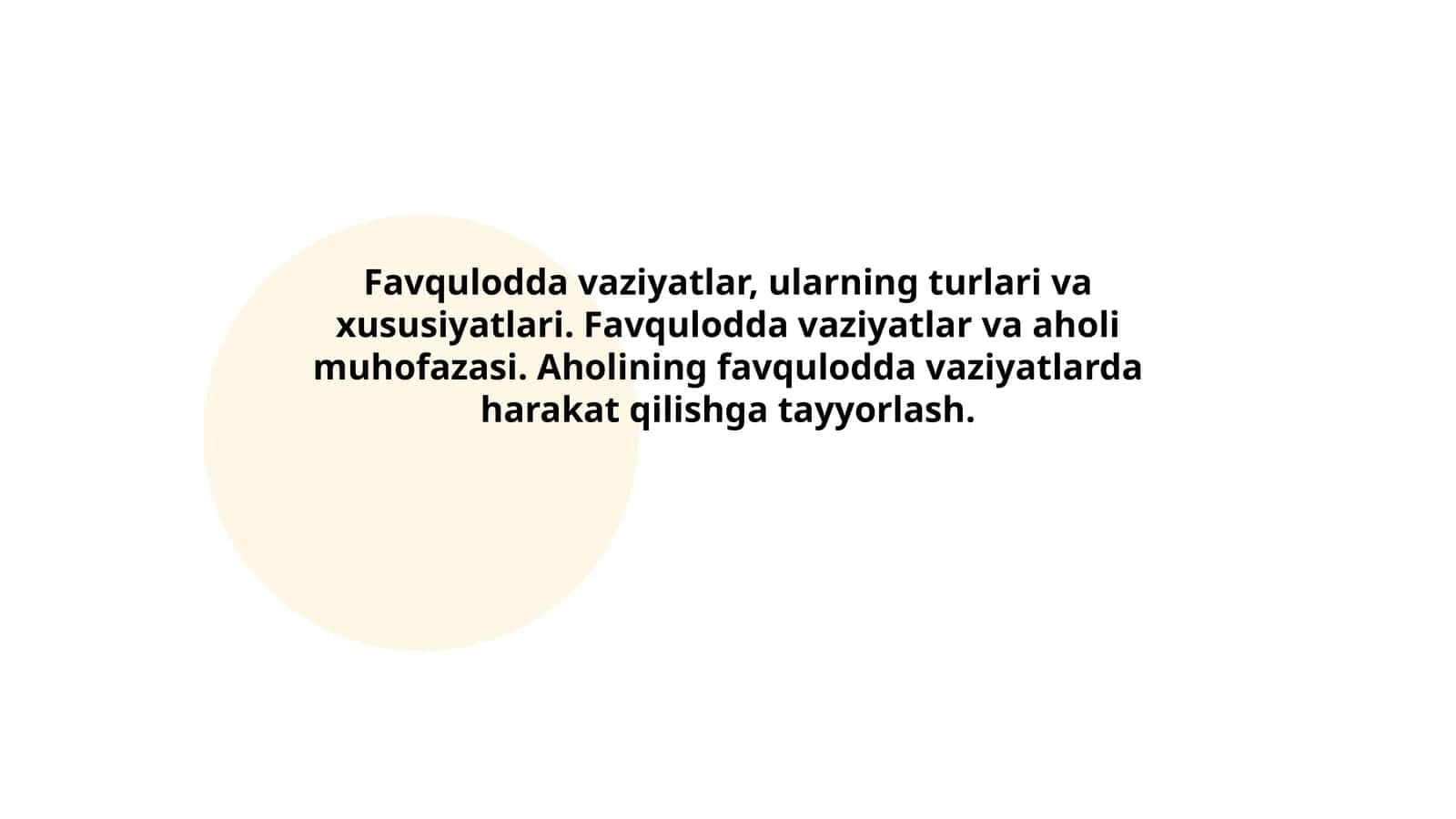 Hayot xavfsizligi fanidan referat