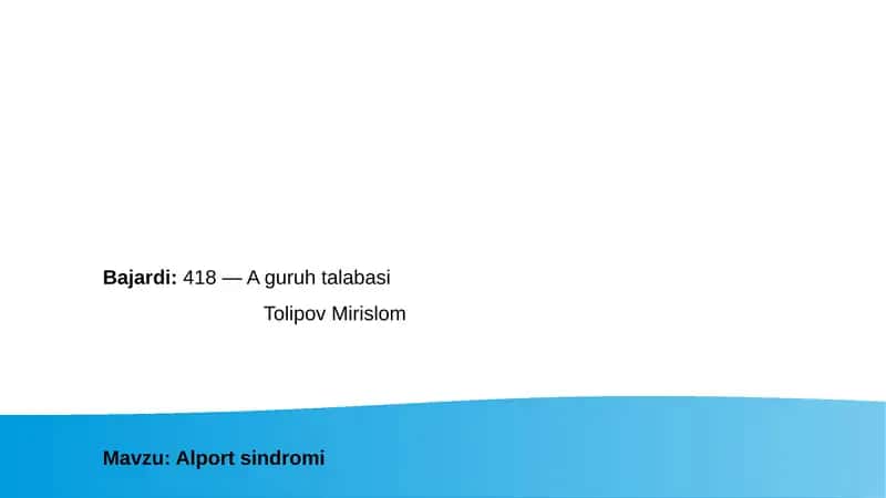 Alport sindromi