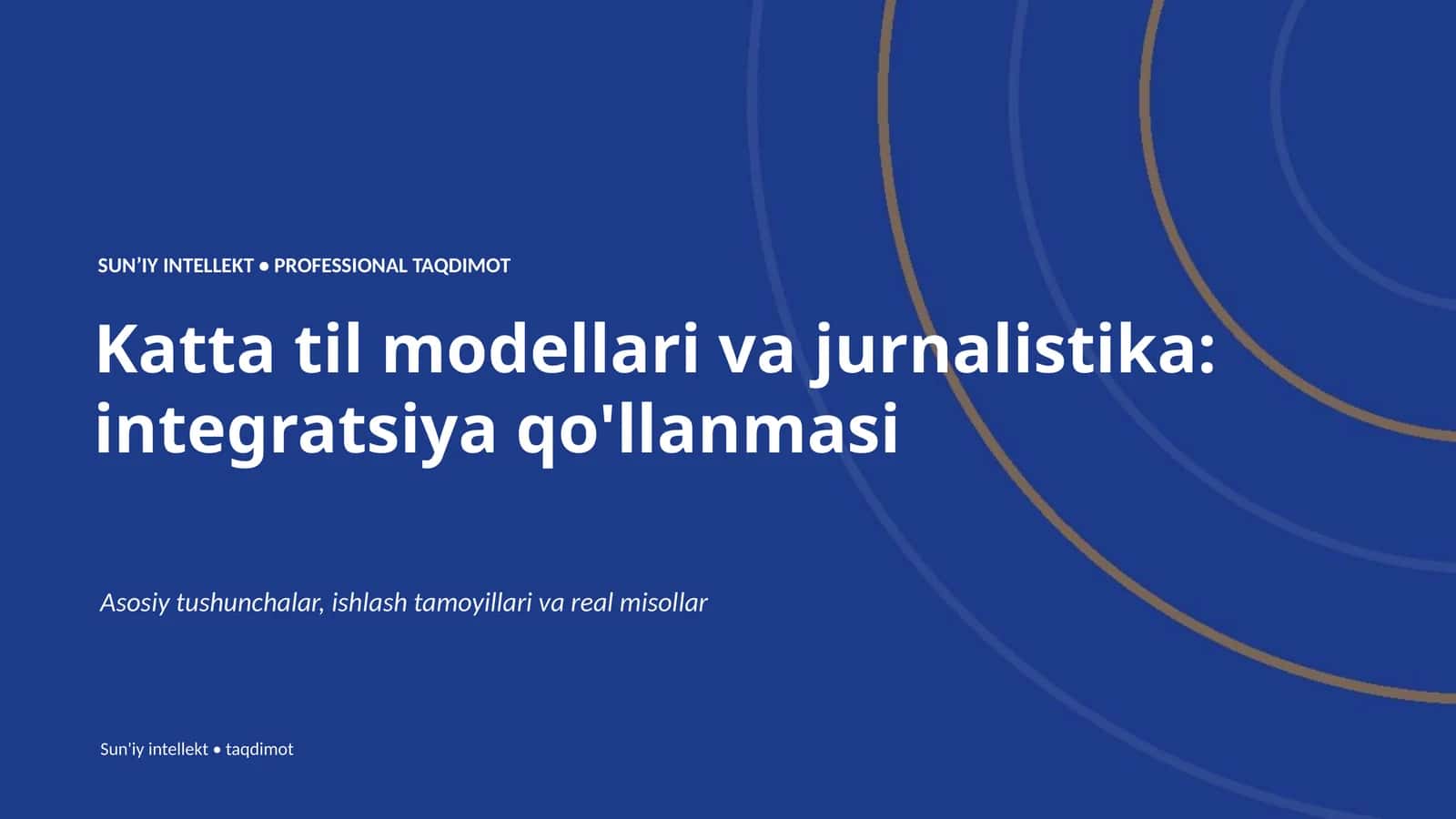 Katta til modellari va jurnalistika: integratsiya qo'llanmasi
