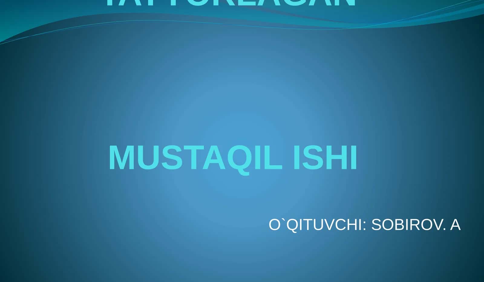 O'rta Osiyolik allomalarning tabiat va ekologiya haqida fikrlari
