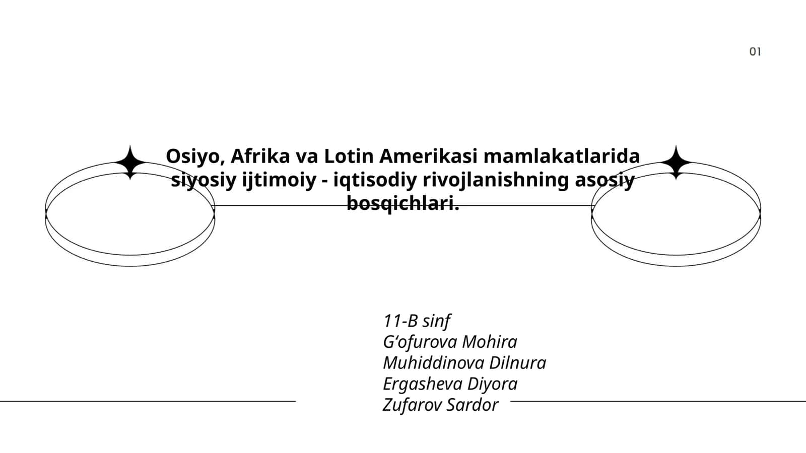 Osiyo, Afrika va Lotin Amerikasi mamlakatlarida siyosiy ijtimoiy - iqtisodiy rivojlanishning asosiy bosqichlari