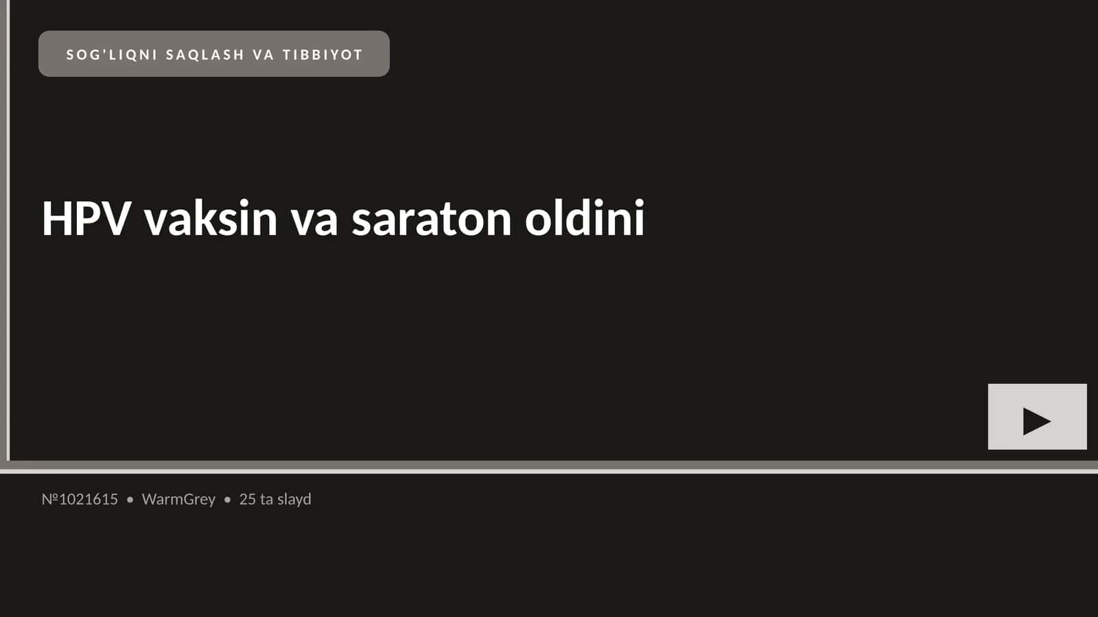 HPV vaksin va saraton oldini