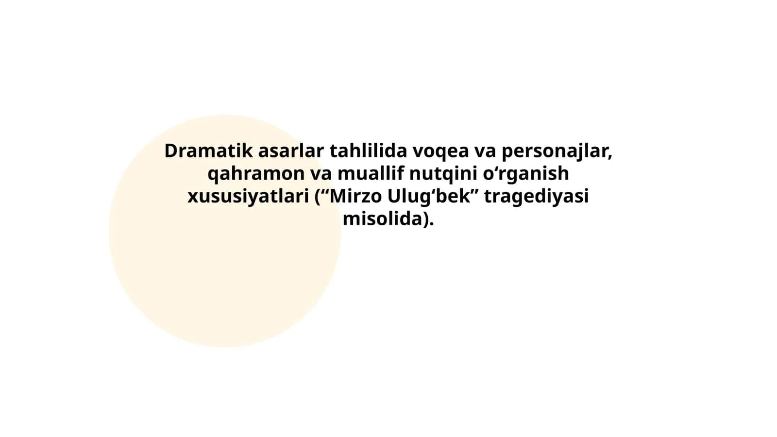 "Mirzo Ulug‘bek" tragediyasi tahlili
