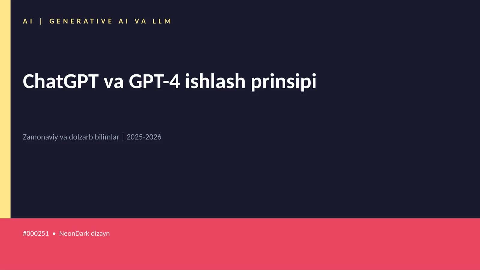 ChatGPT va GPT-4 ishlash prinsipi