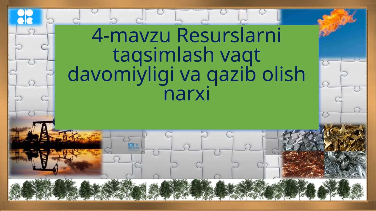 Resurslarni taqsimlash vaqtdavomiyligi vaqazibolish narxi