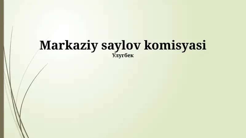 Markaziy Saylov Komissiyasi