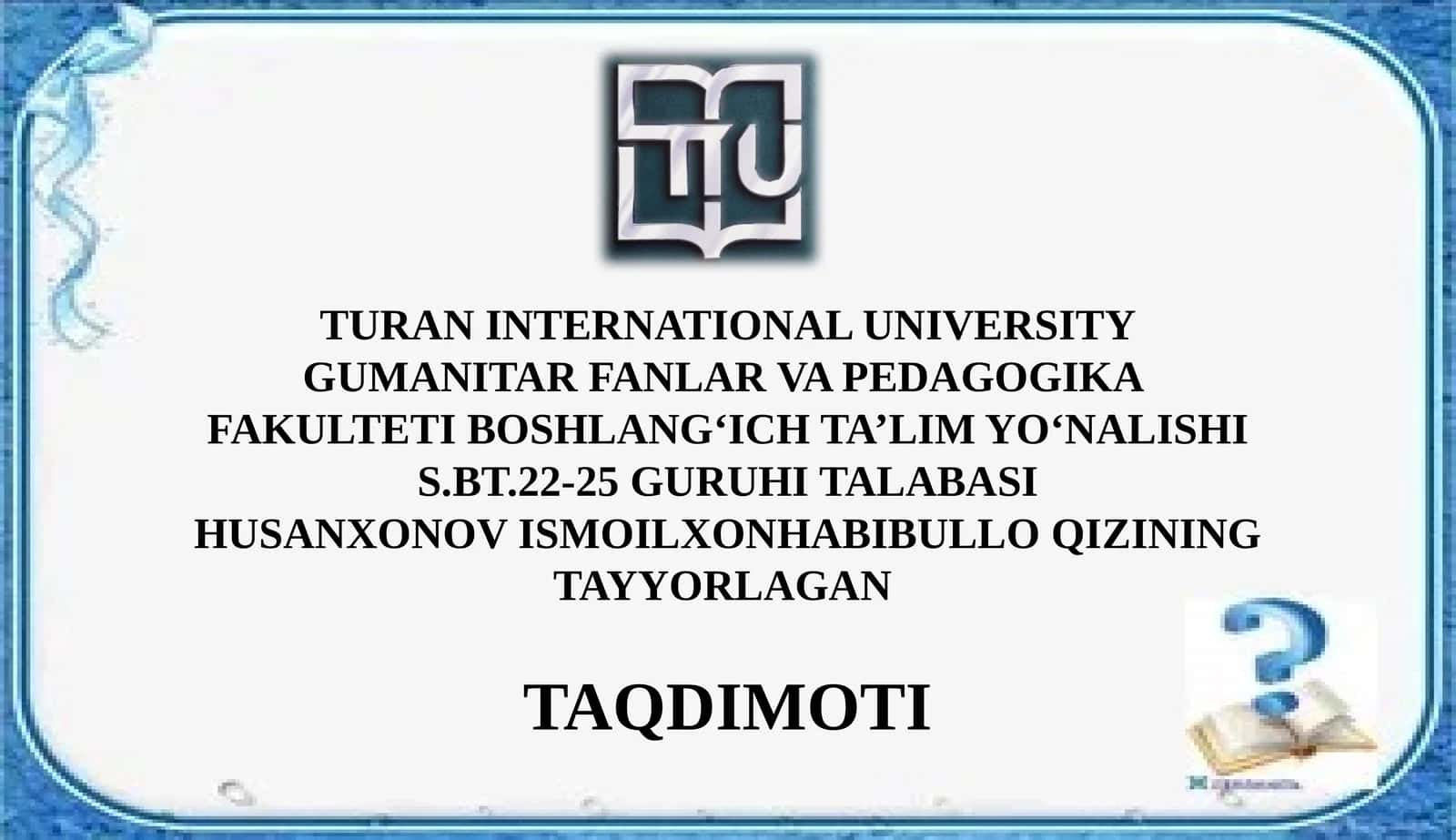 Topishmoq matni ustida ishlash
