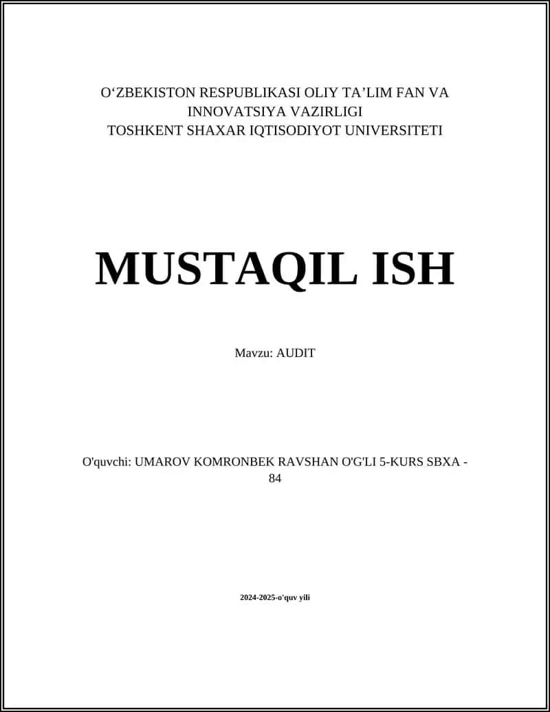 AUDIT
