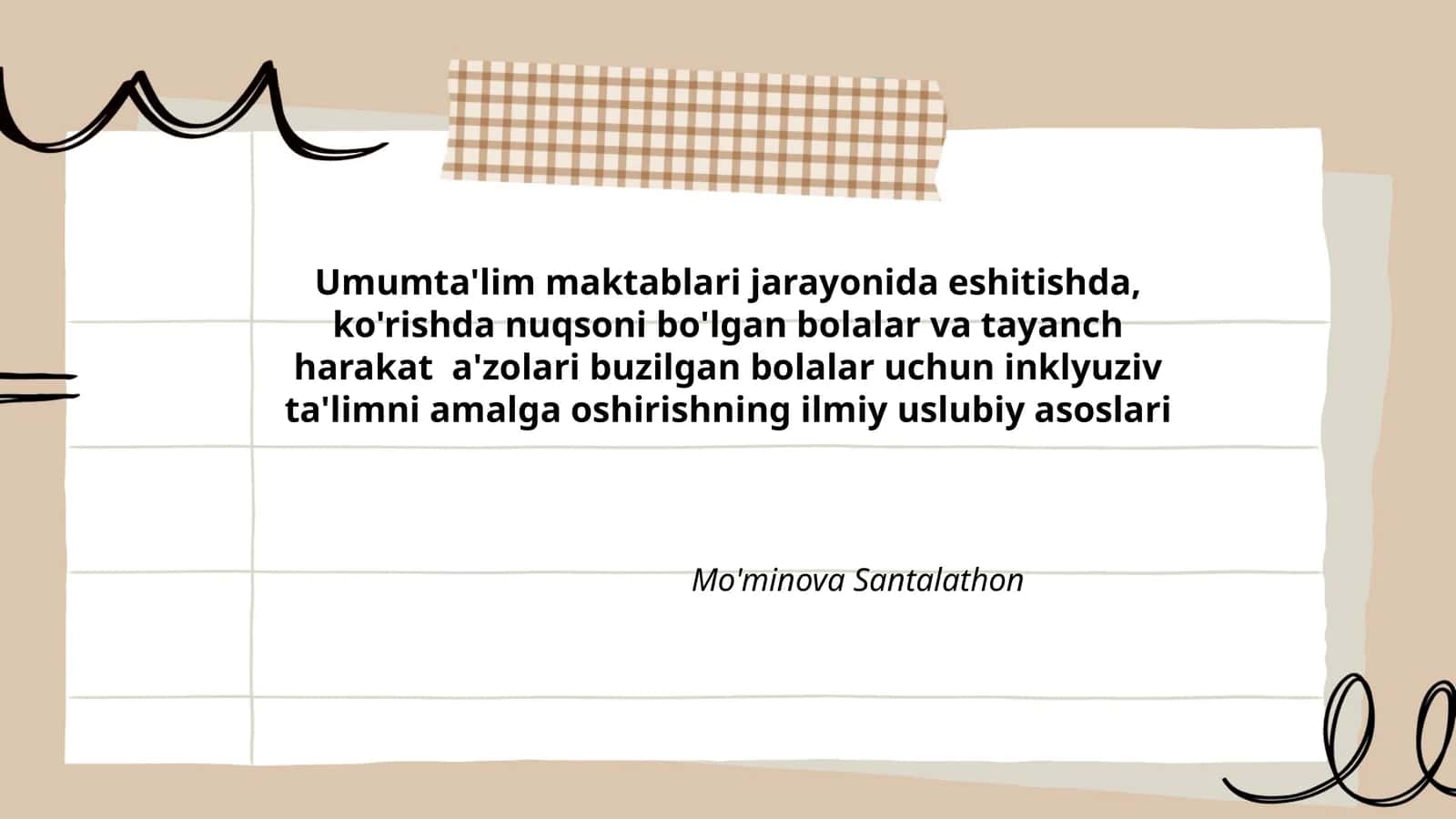 Mo'minova Santalathon