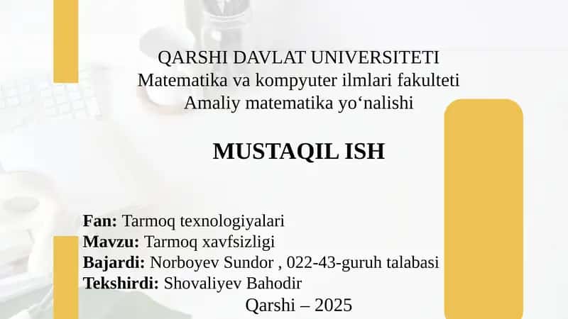 Tarmoq xavfsizligi