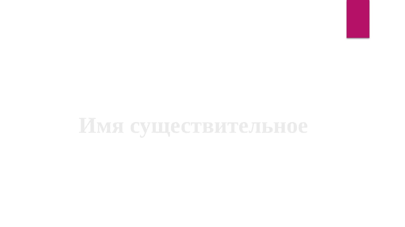Имя существительное