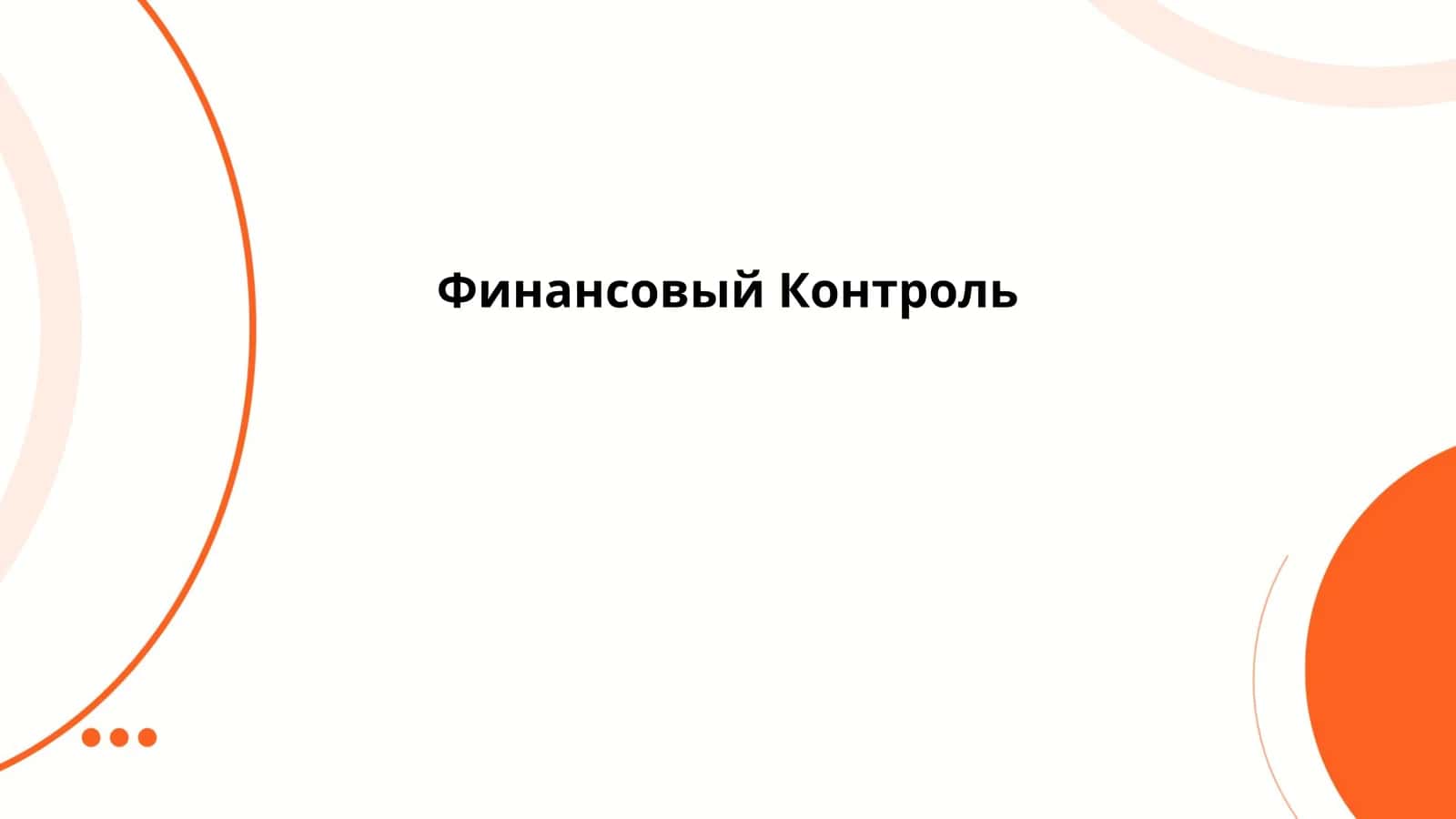 Финансовый Контроль