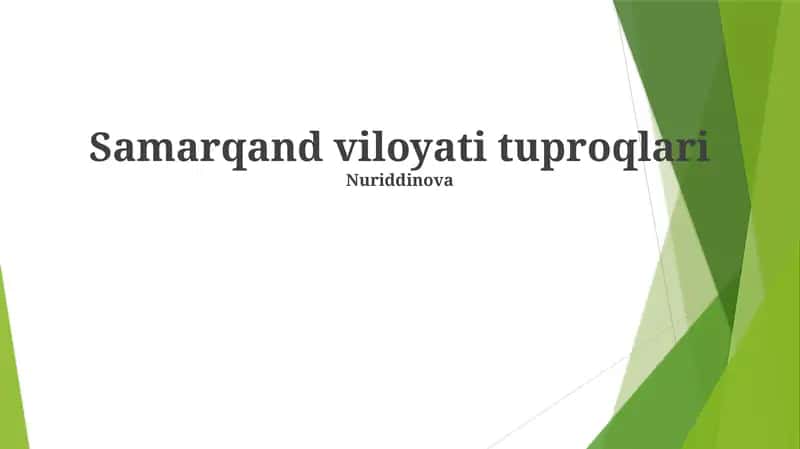 Samarqand viloyati tuproqlari