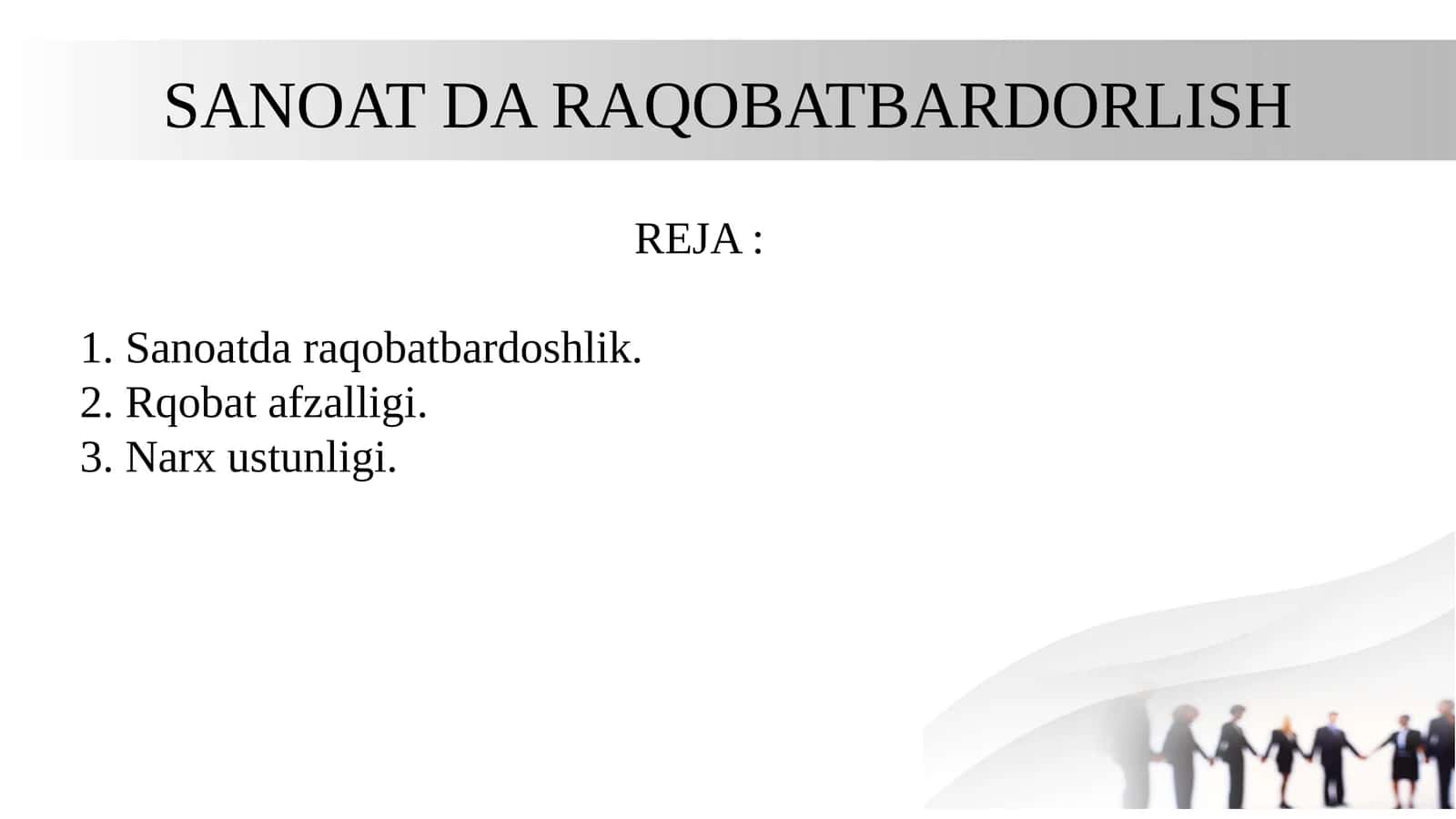 SANOAT DARAQOBATBARDORLISH