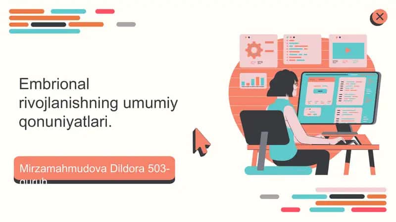 Embrional rivojlanishning umumiy qonuniyatlari