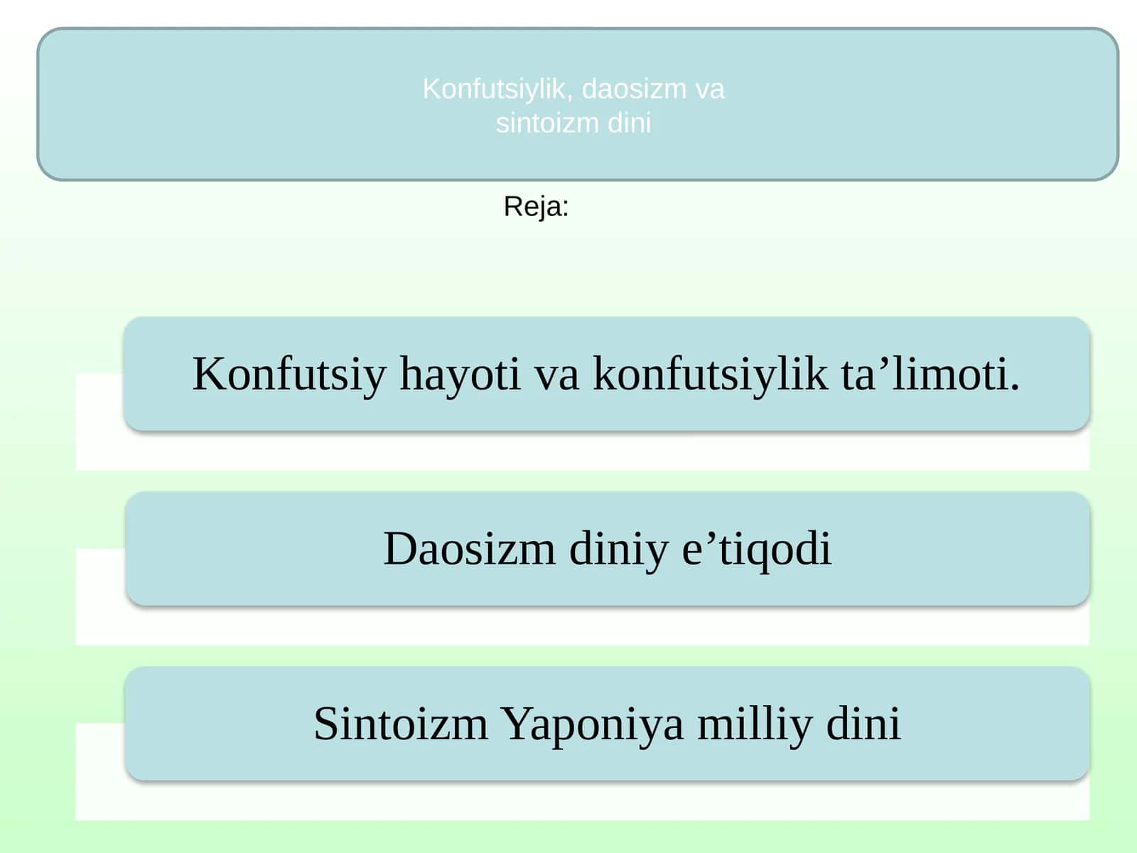 Konfutsiylik, daosizm va sintoizm dini