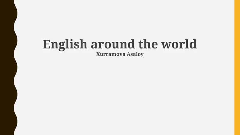 English around the world