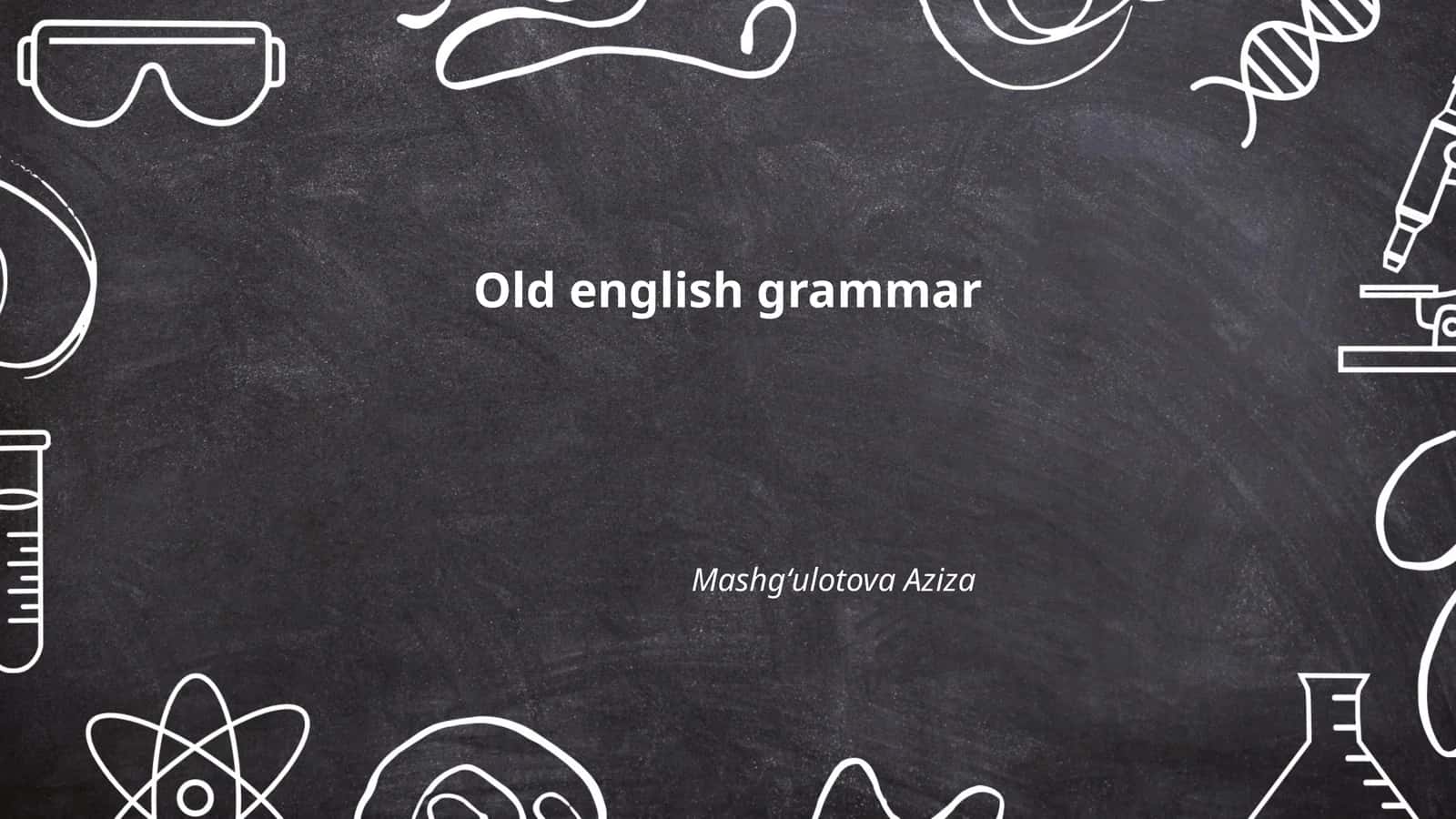 Old english grammar