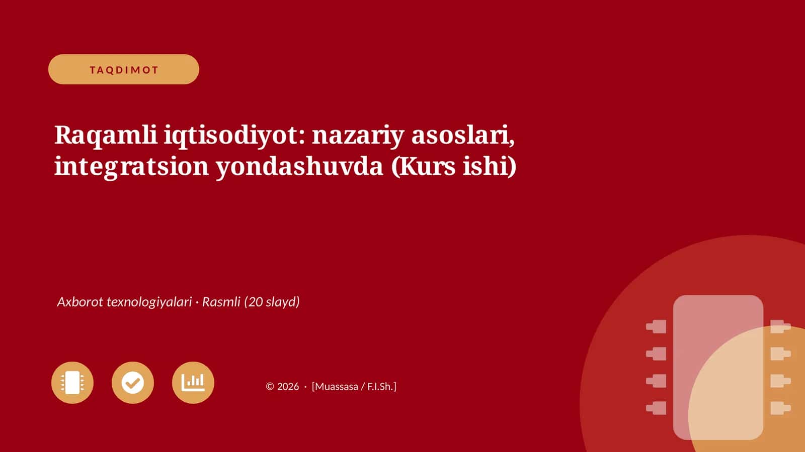 Raqamli iqtisodiyot: nazariy asoslari, integratsion yondashuvda (Kurs ishi)