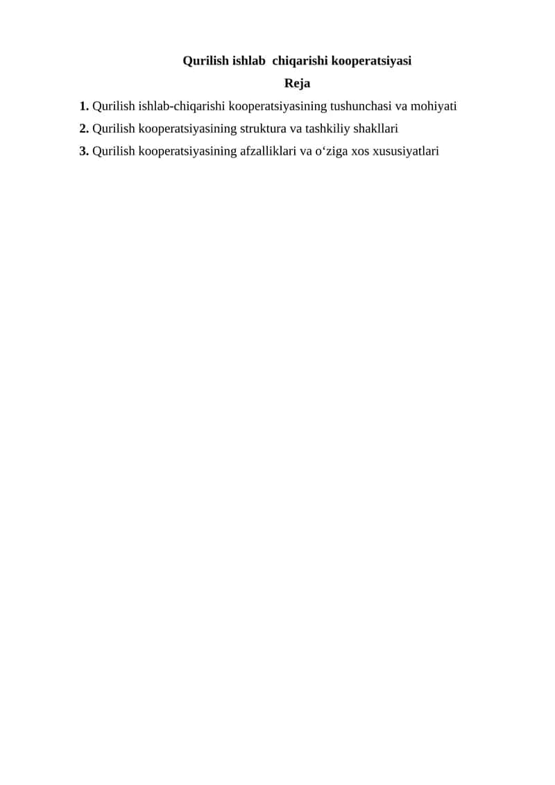 Qurilish ishlab chiqarishi kooperatsiyasi