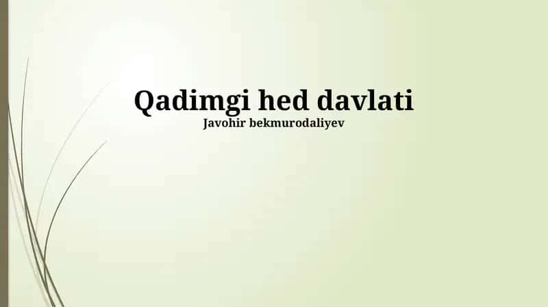 Qadimgi hed davlati